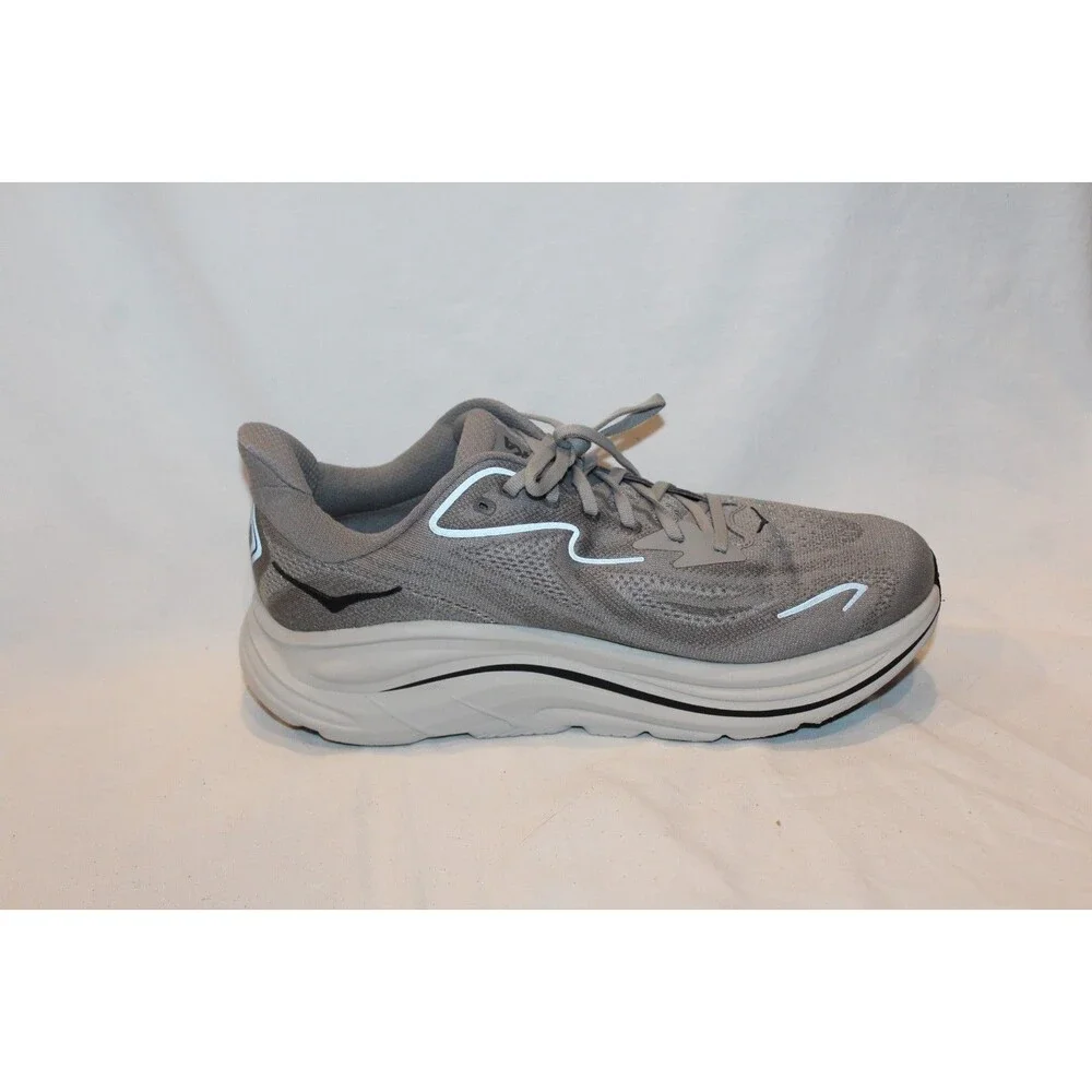 NIB Hoka One Men Clifton 10 Running Athletic Sneakers Gray Asteroid 10 Wide